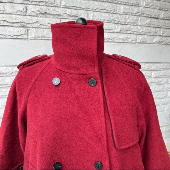 Maroon Korean Trench Coat - Picture 12 of 14